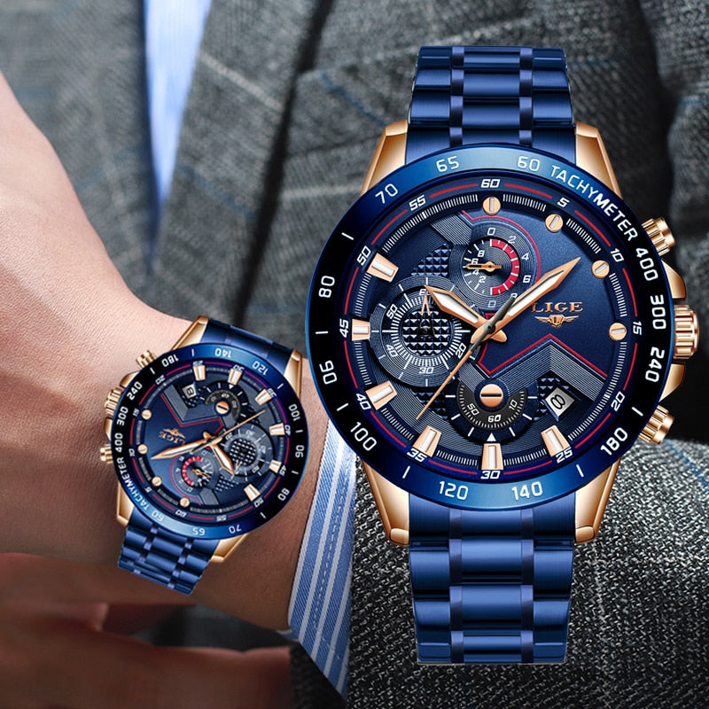 Timeless quartz watch in steel