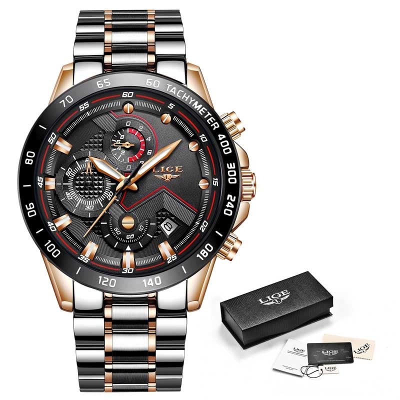 Timeless quartz watch in steel
