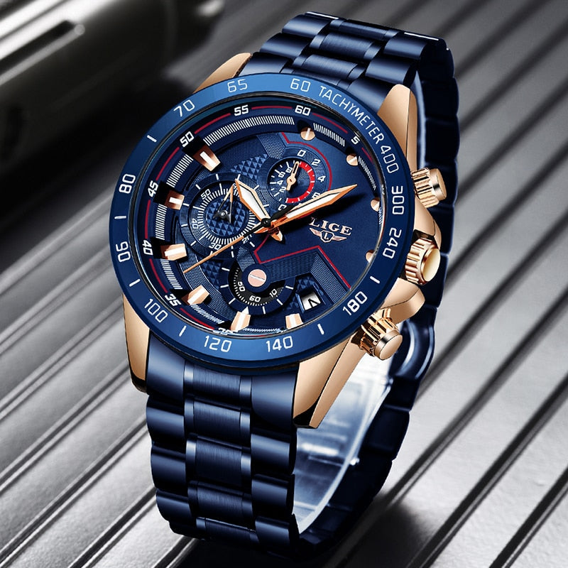 Timeless quartz watch in steel