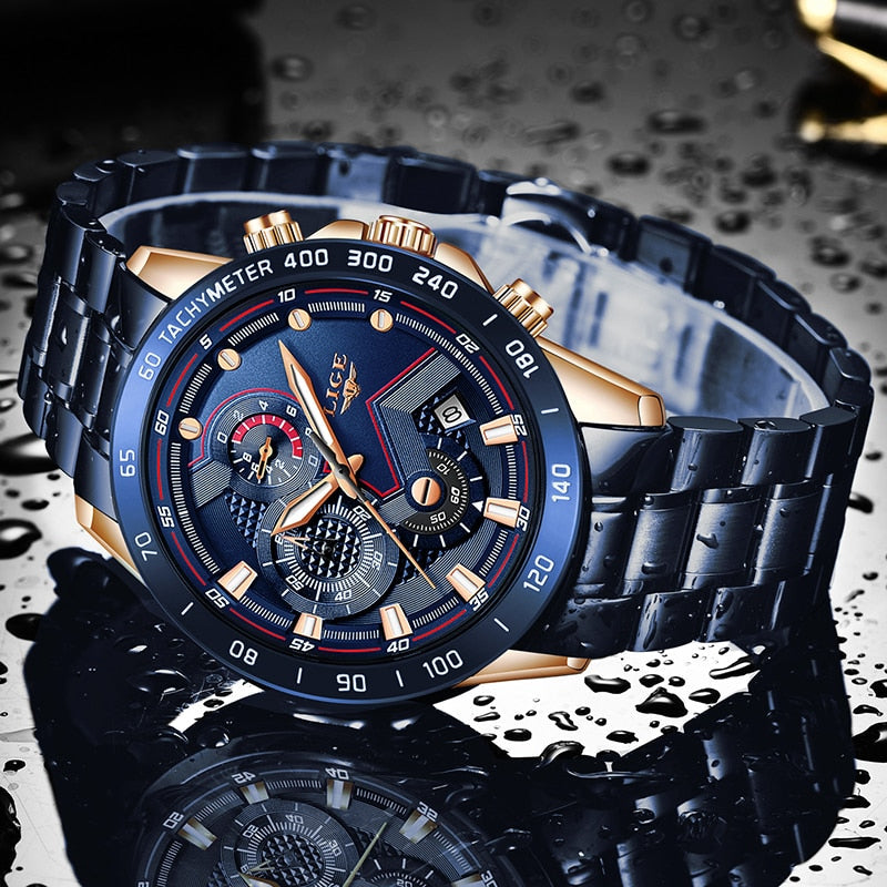 Timeless quartz watch in steel