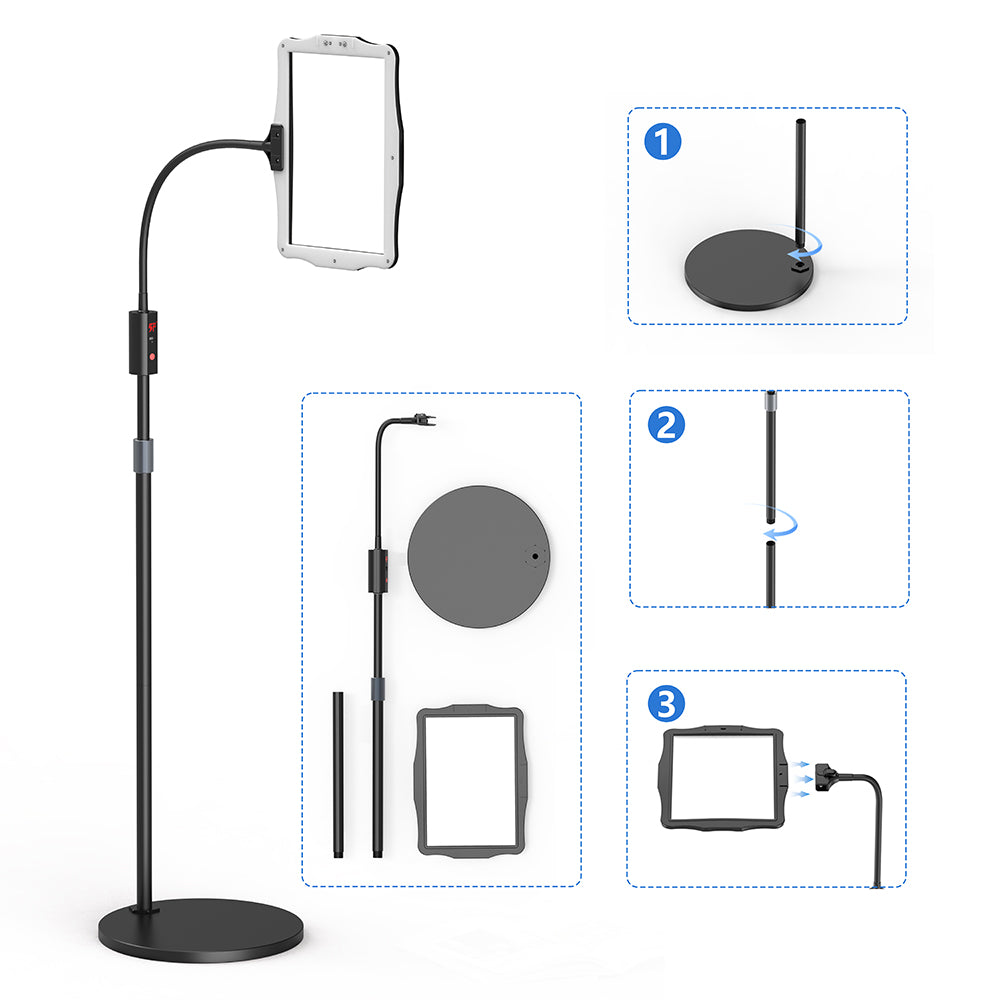Gulvlampe med Forstørrelsesglass – Perfekt for Detaljarbeid