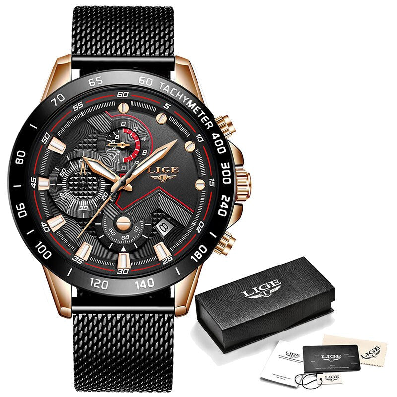 Timeless quartz watch in steel