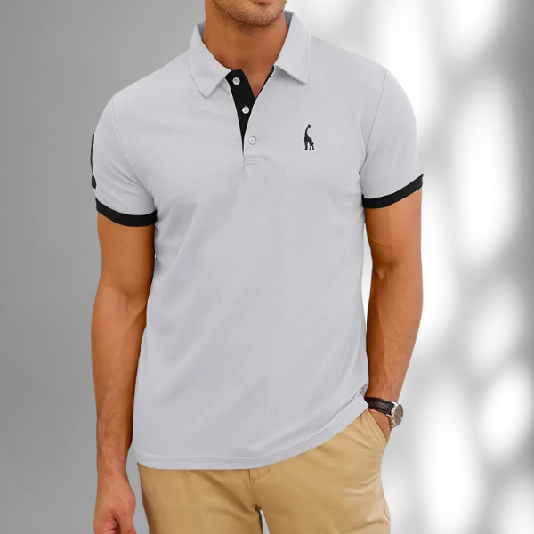 Harrison™ - Slim-fit Embroidered Striped Polo Shirt