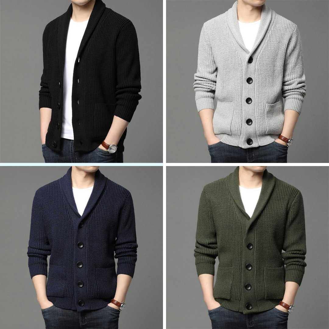 MAILLON - Men's Cardigan Sweater with Buttons