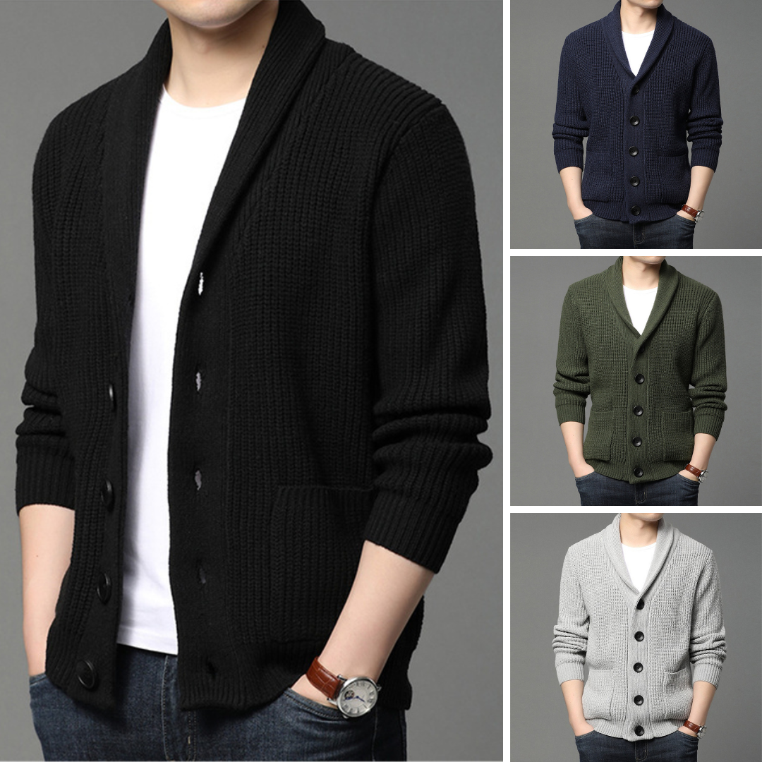 MAILLON - Men's Cardigan Sweater with Buttons
