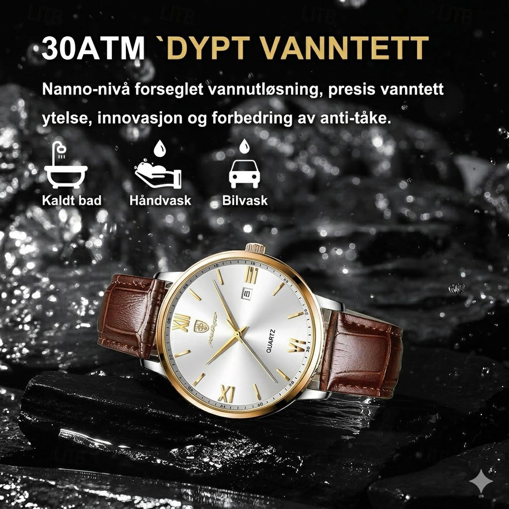 Luksuriøst Armbåndsur for Menn - Elegant Kvartsklokke