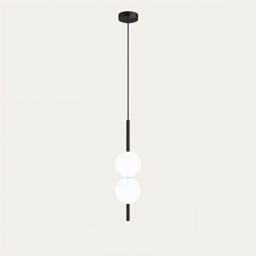 "Afzal pendellampe i nordisk stil med justerbart LED-lys, glasskule og fleksibel messingledning, 1,2 m lang."