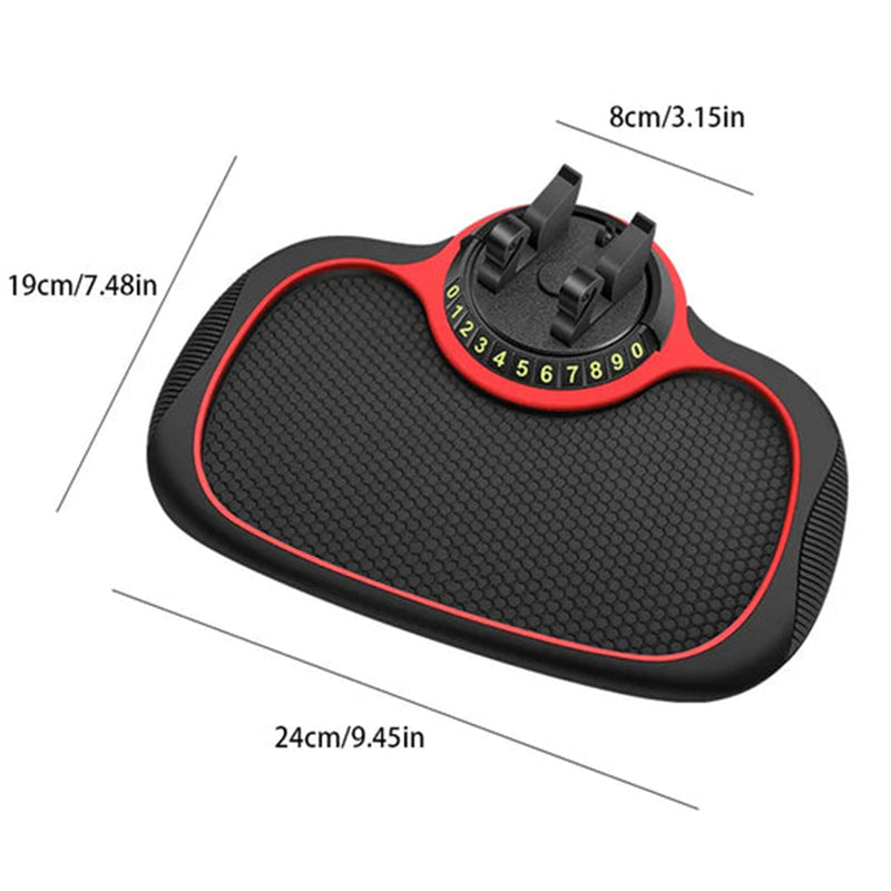 "Anti-sklimatte for bil med 3-i-1 design laget av PVC, holder mobiltelefonen trygg med enkel plassering på dashbordet."