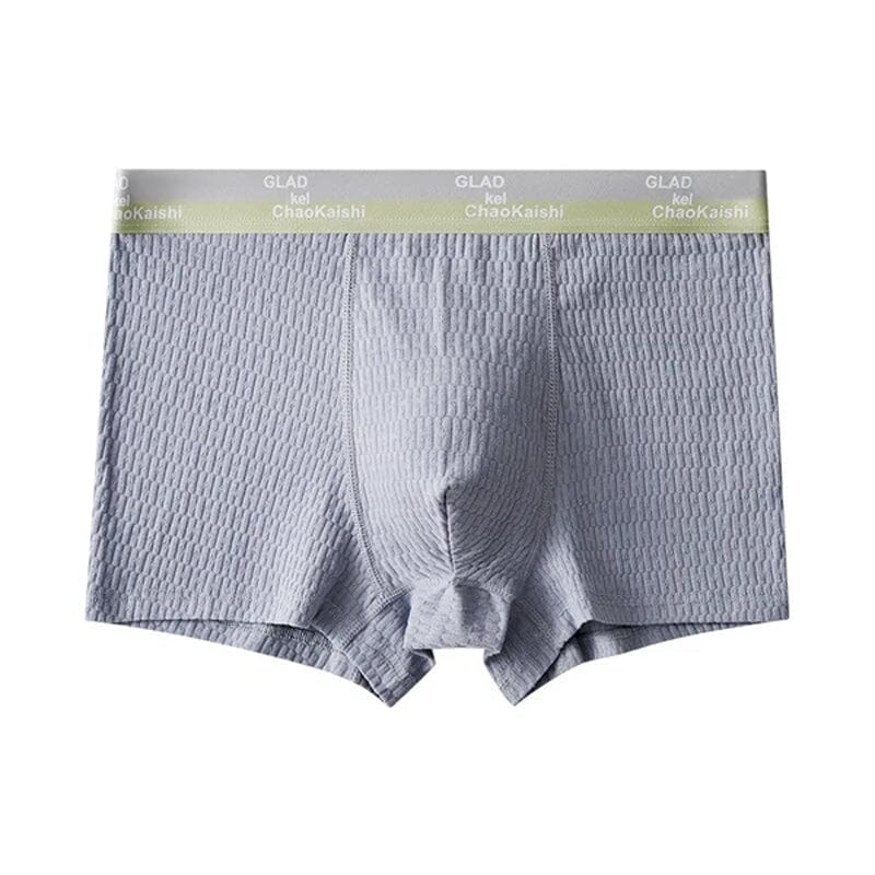 "Antibakteriell herreboksershorts i bomull, svart, pustende og komfortabel, med elastisk passform og klassisk design."