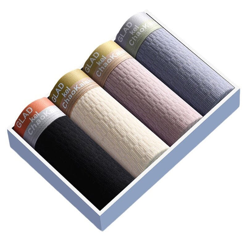 "Antibakteriell herreboksershorts i bomull, svart, pustende og komfortabel, med elastisk passform og klassisk design."
