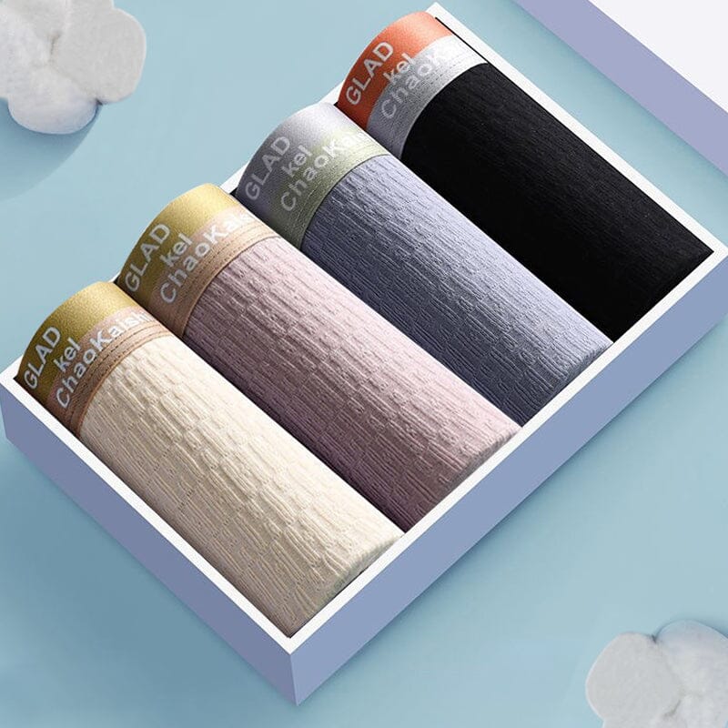 "Antibakteriell herreboksershorts i bomull, svart, pustende og komfortabel, med elastisk passform og klassisk design."