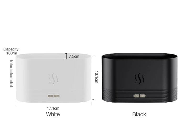 Bærbar USB aromaterapi diffuser med flammeeffekt, perfekt for velvære og å forbedre luftkvaliteten i alle rom.