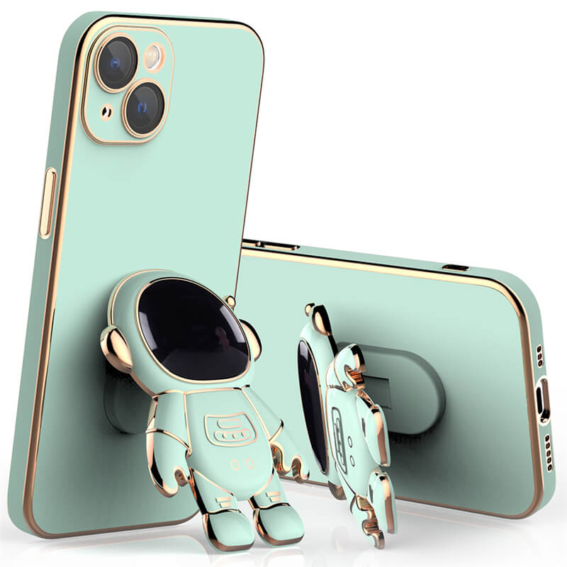 Telefondeksel for iPhone med kult astronaut design. Perfekt for å vise frem din personlige stil og få et hendig stativ.