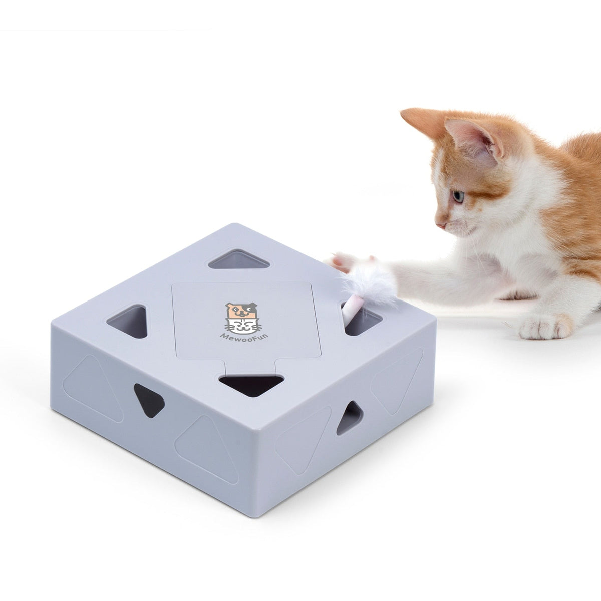 Sensorstyrt automatisk katteleke med fjær, gir timer med moro og trening for din aktive katt.