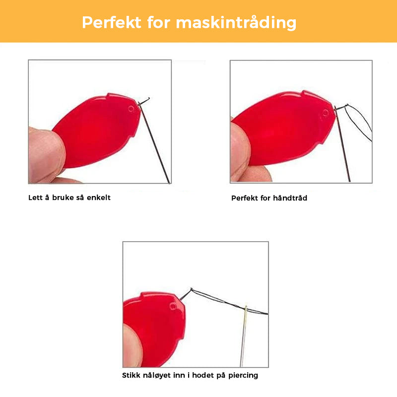 "Automatisk nåletråd for håndsøm, plast, fargerik, kompakt design, enkel trådinnføring for broderi og søm."