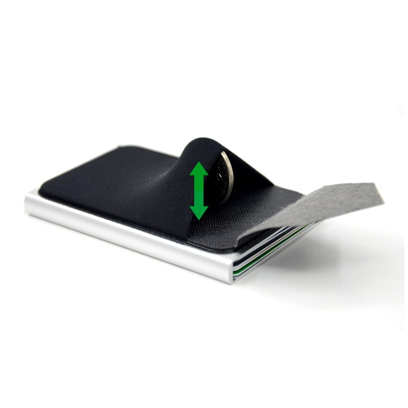 Gadget: Pop-Up RFID kortholder i et minimalistisk design, ideell for daglig bruk og sikkerhet.