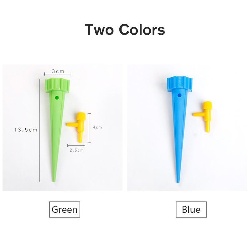 "Automatisk vanningssystem for planter, grønn plastkonstruksjon, enkel montering, justerbar vannmengde, miljøvennlig design."