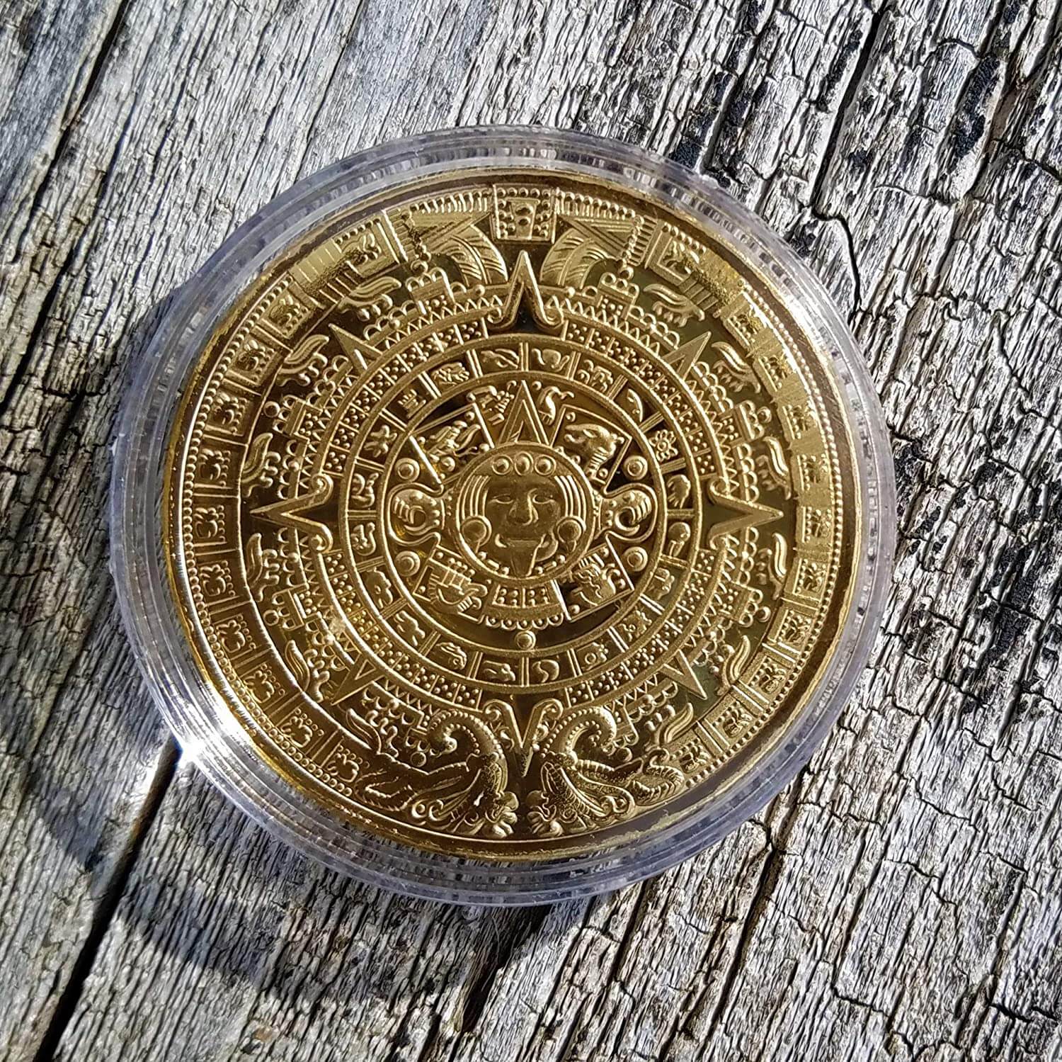Aztekisk Kalendermedalje veggdekorasjon, detaljert historisk pynt til hjemmet.