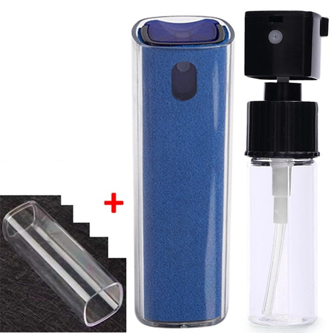 Anti-flekk skjermrenser med gjenfyllbar spray & mikrofiberklut; holder gadgets skinnende rene.