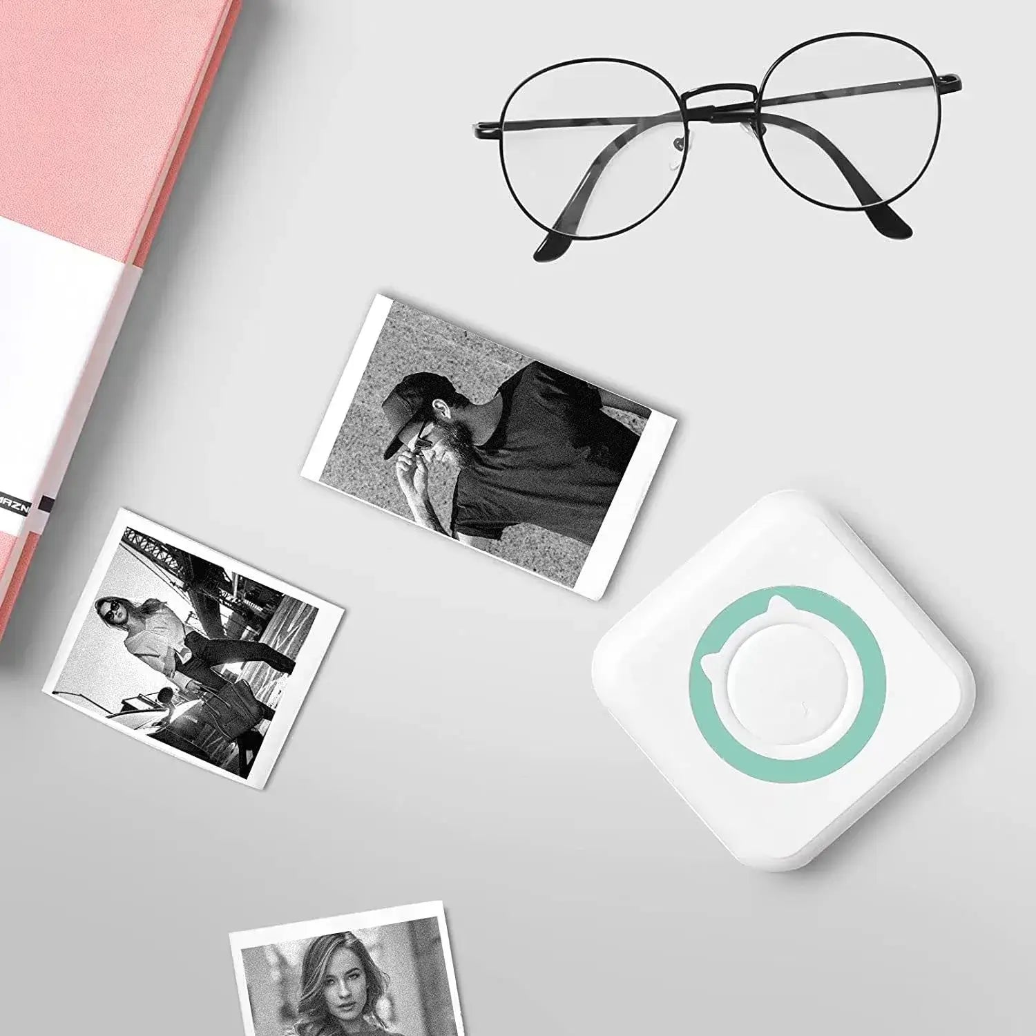 Trådløs lommeskriver for effektiv kontorbruk, utskrift av notater og bilder uten blekk, Bluetooth-funksjon.