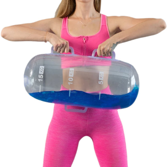 Bærbar treningsbag med vann for funksjonell styrke og balansetrening. Perfekt for hjemme- og utendørstrening.
