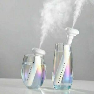 Allsidig flaskeluftfukter med USB. Fungerer som aroma diffuser og fuktighetsgiver for hjem og kontor.