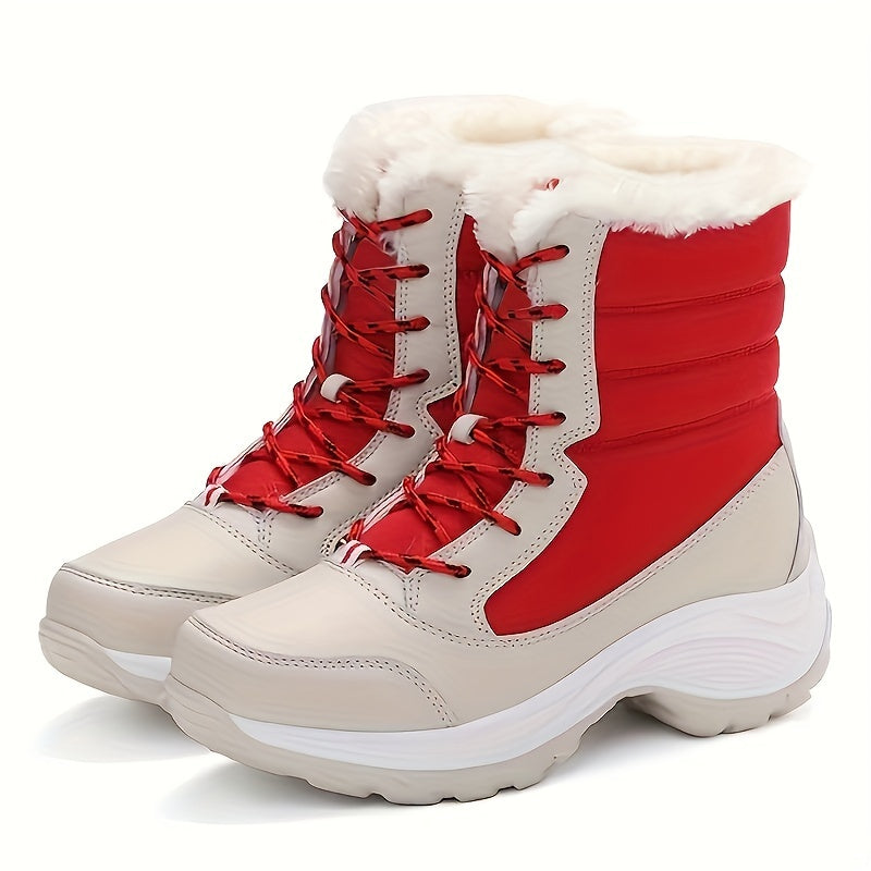Winter Boots with Fur Lining for Women Waterproof and Slip-Resistant