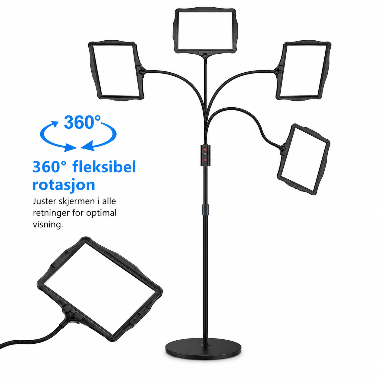 Gulvlampe med Forstørrelsesglass – Perfekt for Detaljarbeid