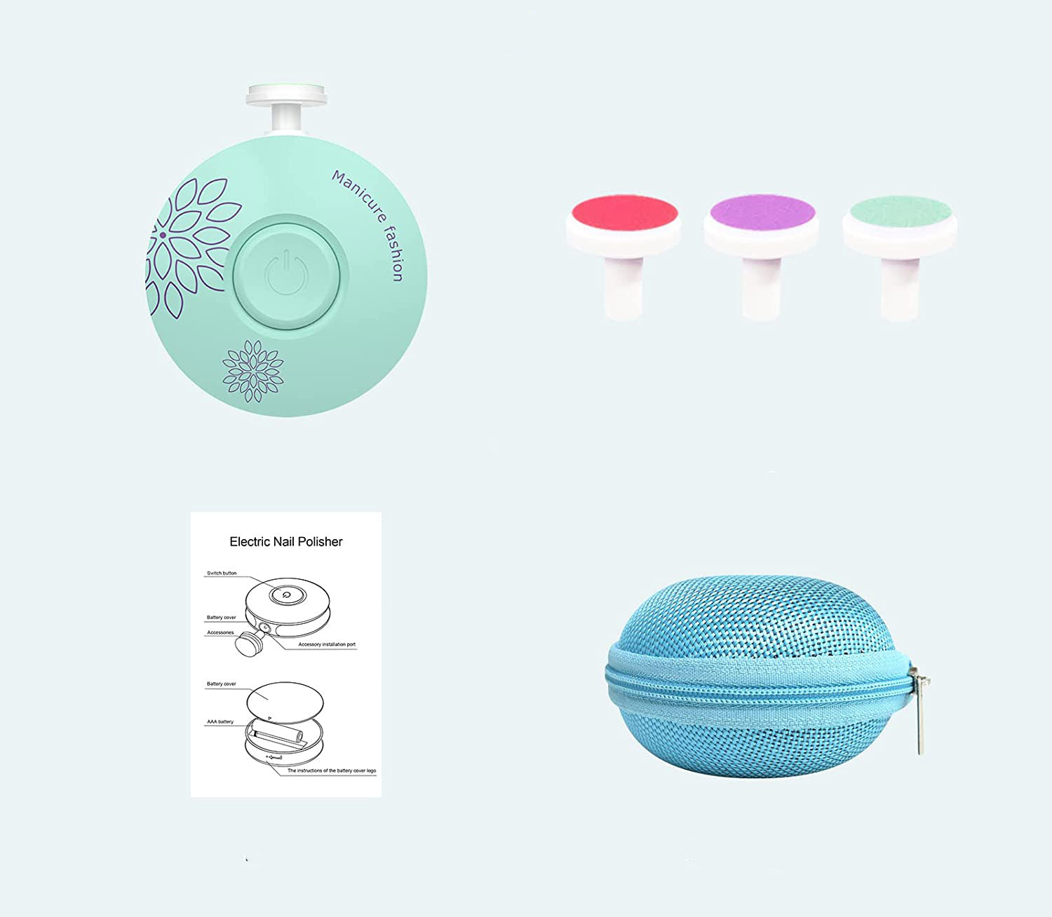 Bærbar baby negletrimmer, kompakt design for reise, trygg og effektiv neglepleie for babyer.