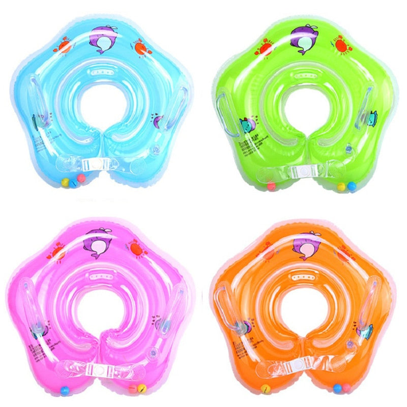 Baby svømmehalsring med fargerikt design, perfekt vannleke som sikrer trygg flyting for barn.