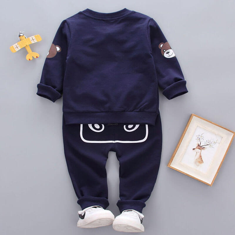 Vinterdress for baby med søtt bjørnedesign, tykk og myk, perfekt for kalde dager, barnemote.