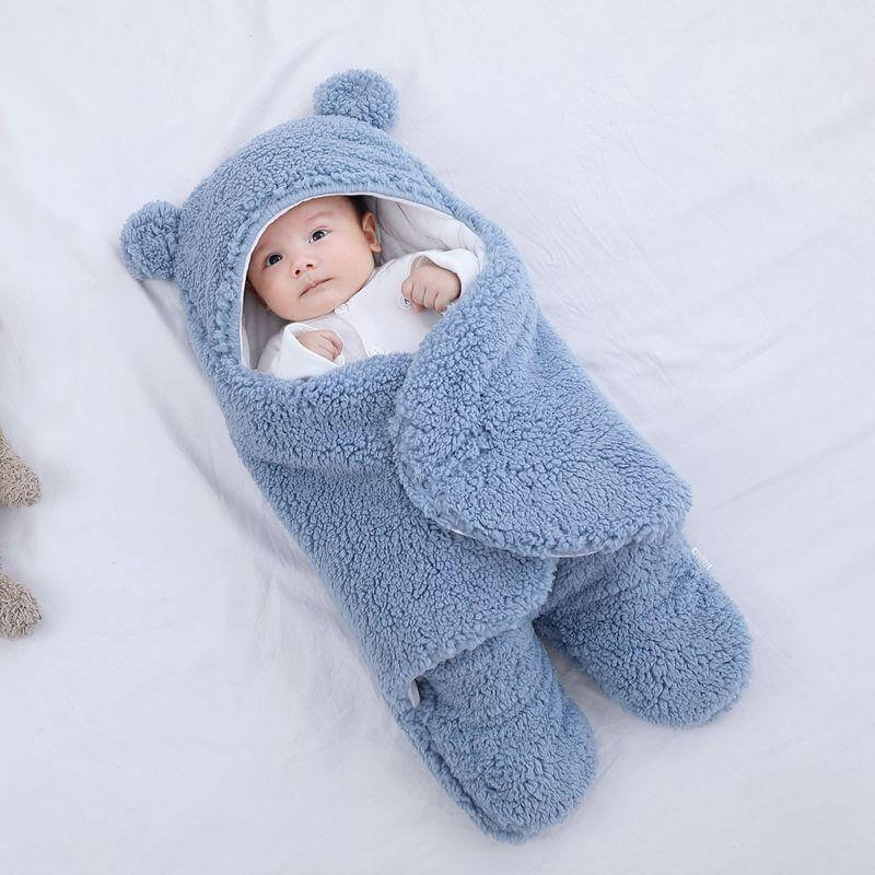 Koselig babypledd sovepose for nyfødte, ideell som babyshowergave.