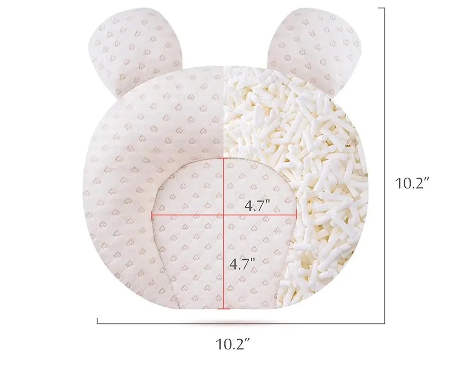 Myk babypute, gaveidé til babyshower, ergonomisk for sovestøtte og trygg søvn hos nyfødt.