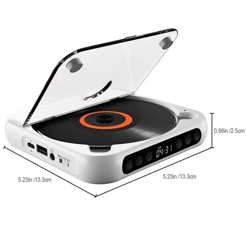 "Bærbar Bluetooth CD-spiller i kompakt design, tilgjengelig i flere farger med Hi-Fi lyd og lett transport."