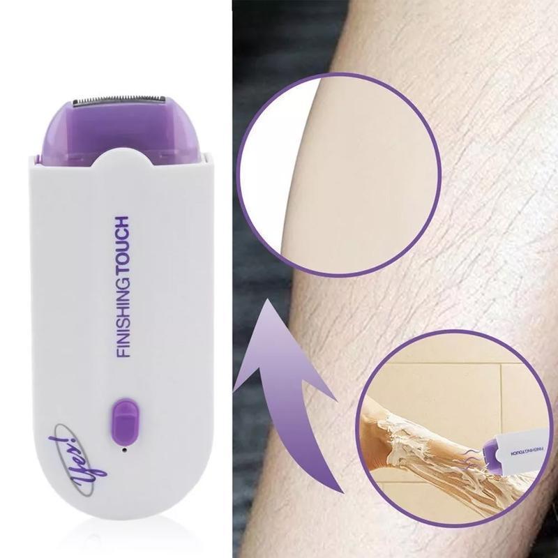 Bærbar epilator med kompakt design, mikro-oscillasjonsteknologi, ideell for skånsom hårfjerning på ansikt og kropp.