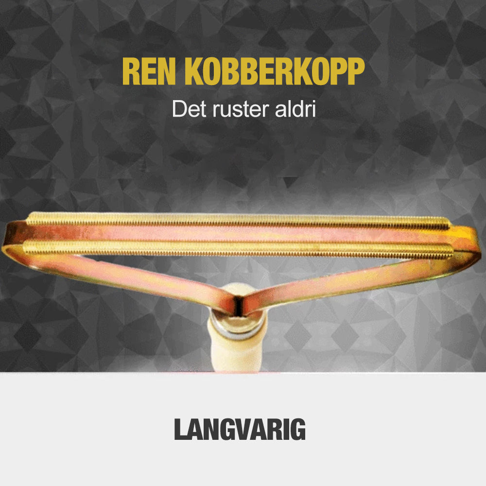 "Bærbar hårfjerner med slitesterkt kobberhode, kompakt design, perfekt for lo- og hårfjerning uten batterier."