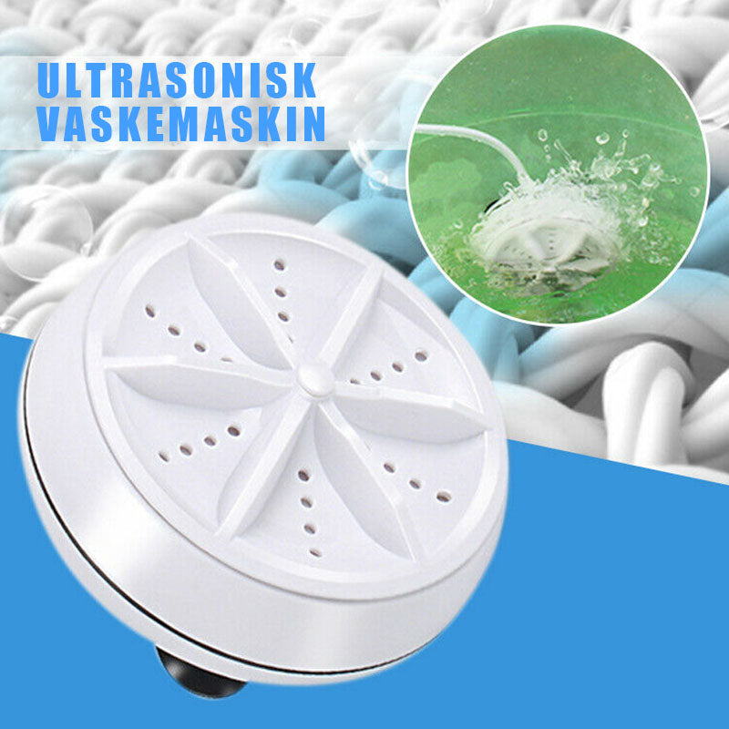 "Bærbar mini oppvaskmaskin, integrert design, USB-ladet, kompakt, hvit, enkel å bære og plasseres på små kjøkken."