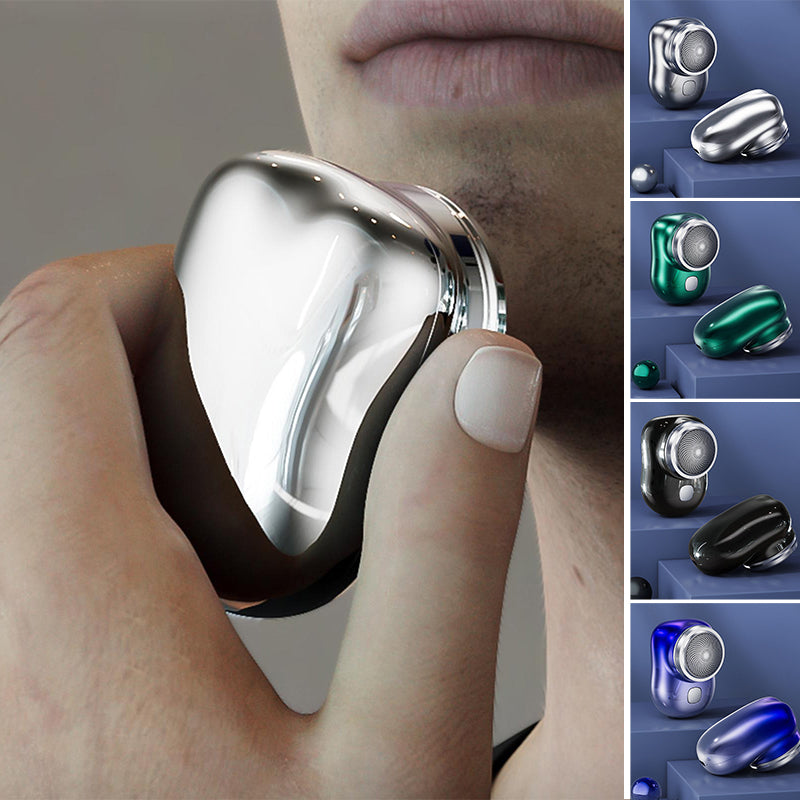 "Bærbar USB barbermaskin i stilig design, IPX7 vanntett, mini, kompakt og effektiv for både våt og tørr barbering."