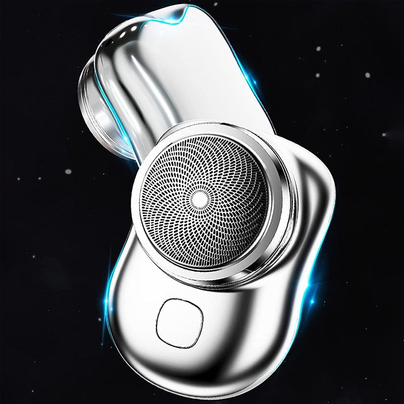 "Bærbar USB barbermaskin i stilig design, IPX7 vanntett, mini, kompakt og effektiv for både våt og tørr barbering."