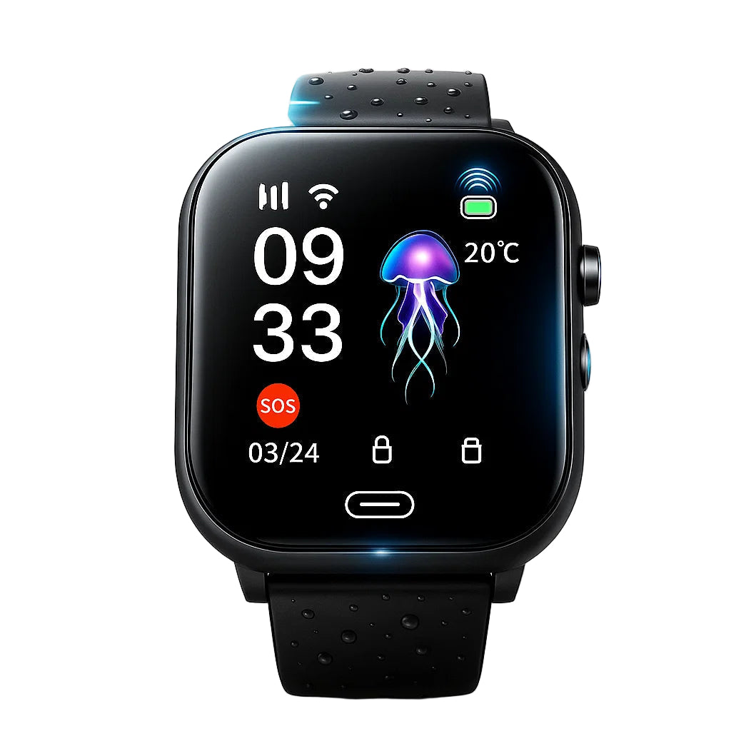 Barnas GPS smartklokke med 4G og kamera, vanntett design for aktive barn