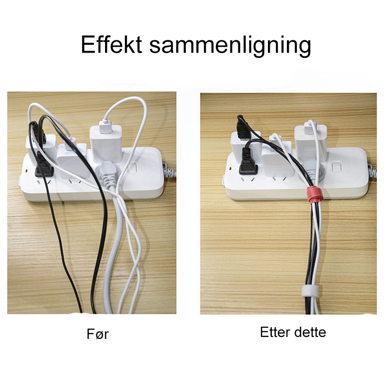 "Bilde av T-type selvklebende, gjenbrukbart bånd i flerfarger for kabelorganisering, ekstremt sterk og praktisk."