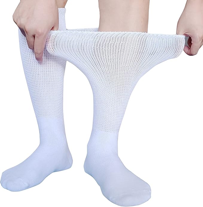 Myke, elastiske unisex sokker med ekstra bred passform for maksimal komfort og støtte. Ideell for sensitive føtter.