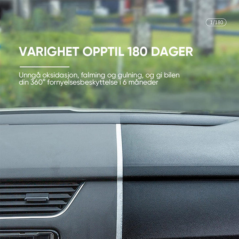 Bilpleieprodukt for plastdeler, gir langvarig glans. Perfekt for interiør og eksteriør, beskytter mot vær.