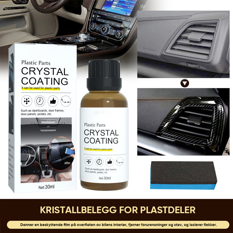 Bilpleieprodukt for plastdeler, gir langvarig glans. Perfekt for interiør og eksteriør, beskytter mot vær.