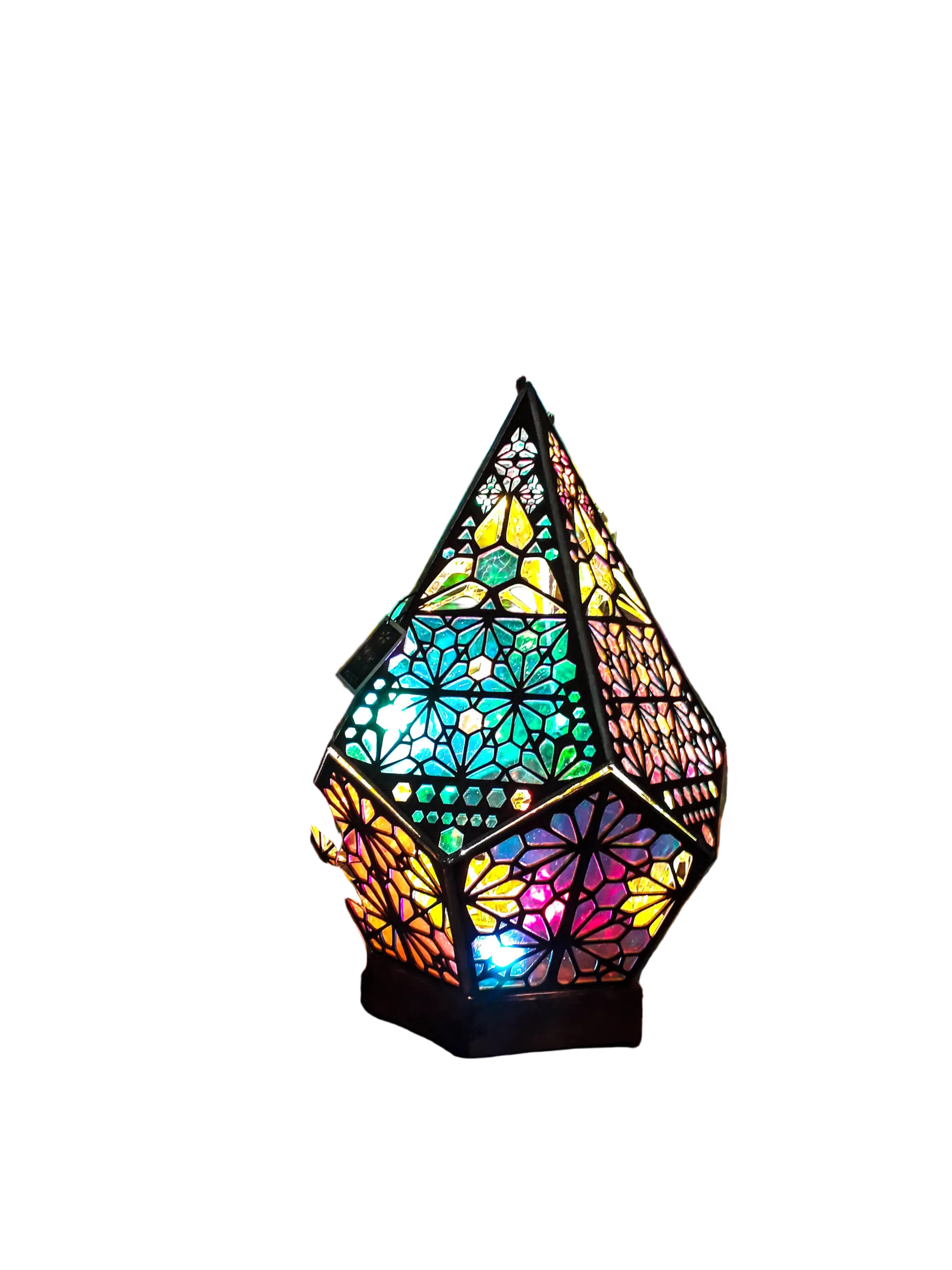 Bohemisk LED bordlampe med magisk stjernelys. Perfekt stemningslys for soverom og stue.