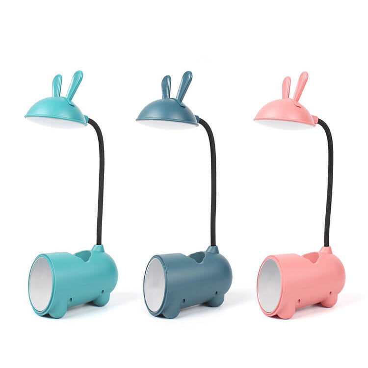 LED-lampe til barnerom med berøringskontroll og penneholder. Øyevennlig lys for lek og læring.