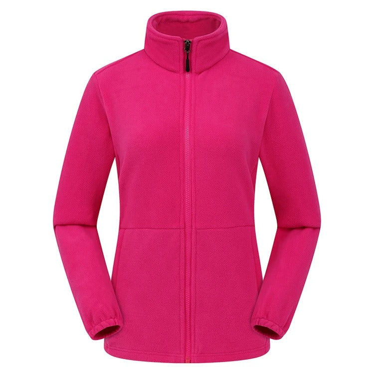 Sporty dametermojakke i myk fleece, ideell for friluftsliv og turgåing
