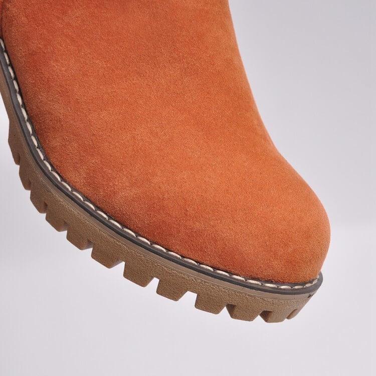 Damestøvler i klassisk design med fuskepels, sikre og komfortable vintersko. Snøstøvler.