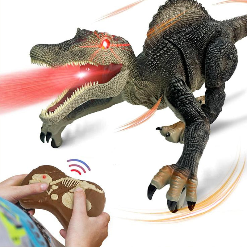 Interaktiv dinosaurleke produsert røyk, detaljer viser realistiske teksturer og farger.