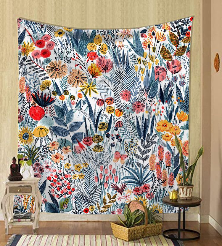 Håndlaget fantasiveggteppe i boho-stil, perfekt som stuedekor